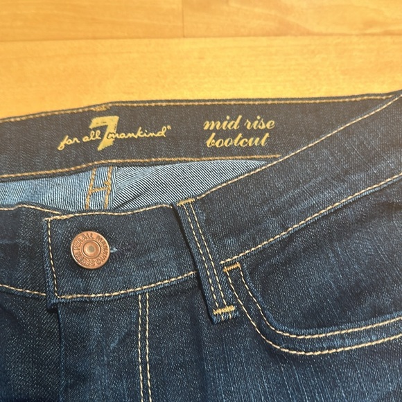 NWOT 7 for all mankind midrise boot cut jeans 28* 34 - Picture 3 of 5
